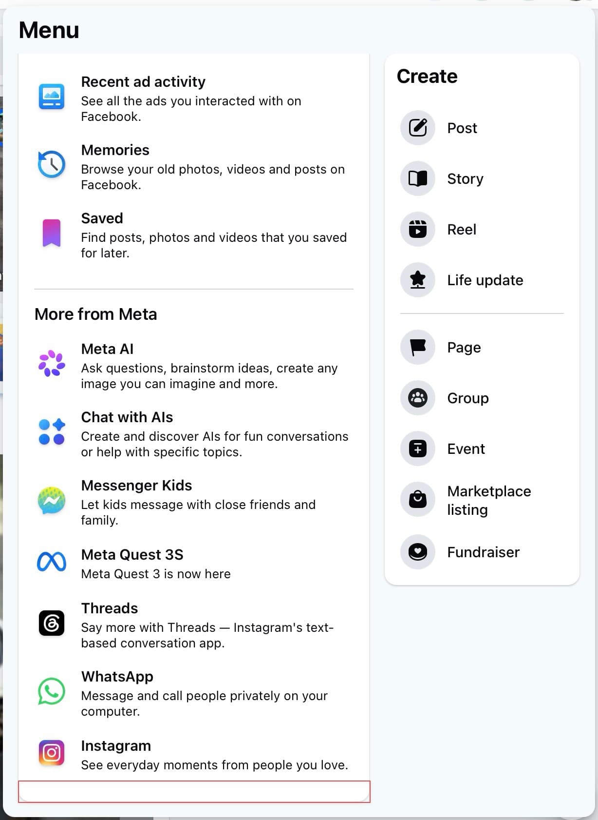 Facebook bug screenshot
